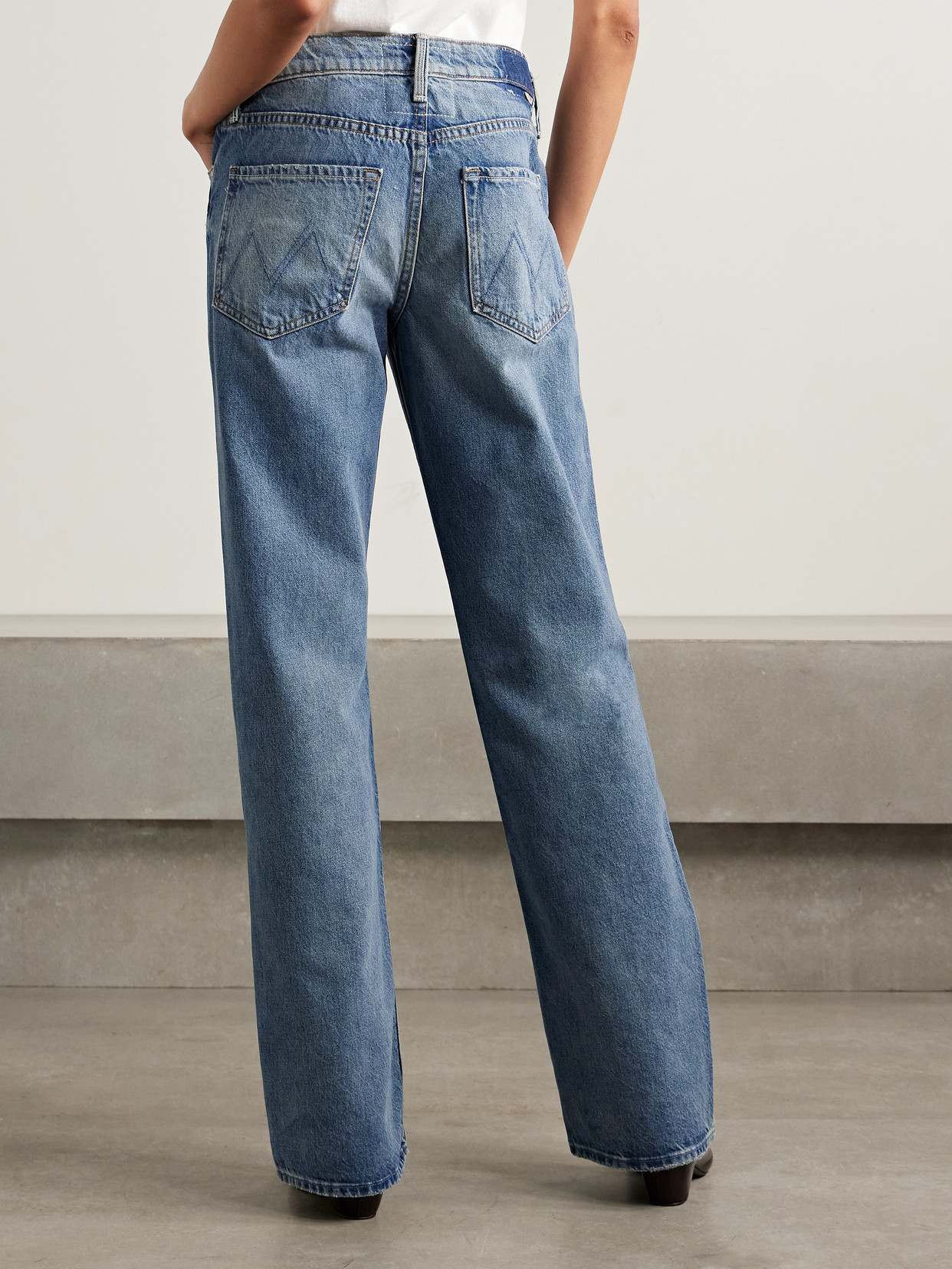 Mother The Reifler High-rise Straight-leg Jeans In Blue