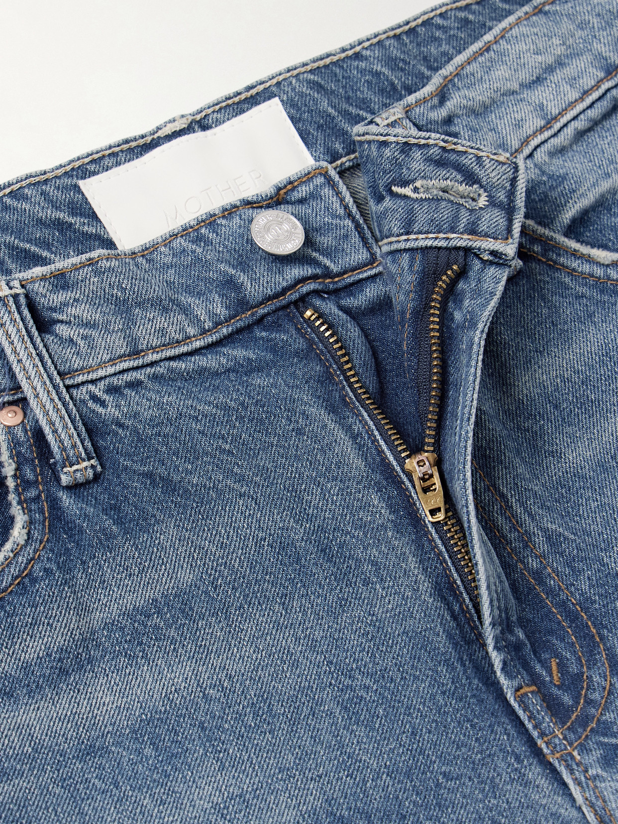 Mother The Reifler High-rise Straight-leg Jeans In Blue