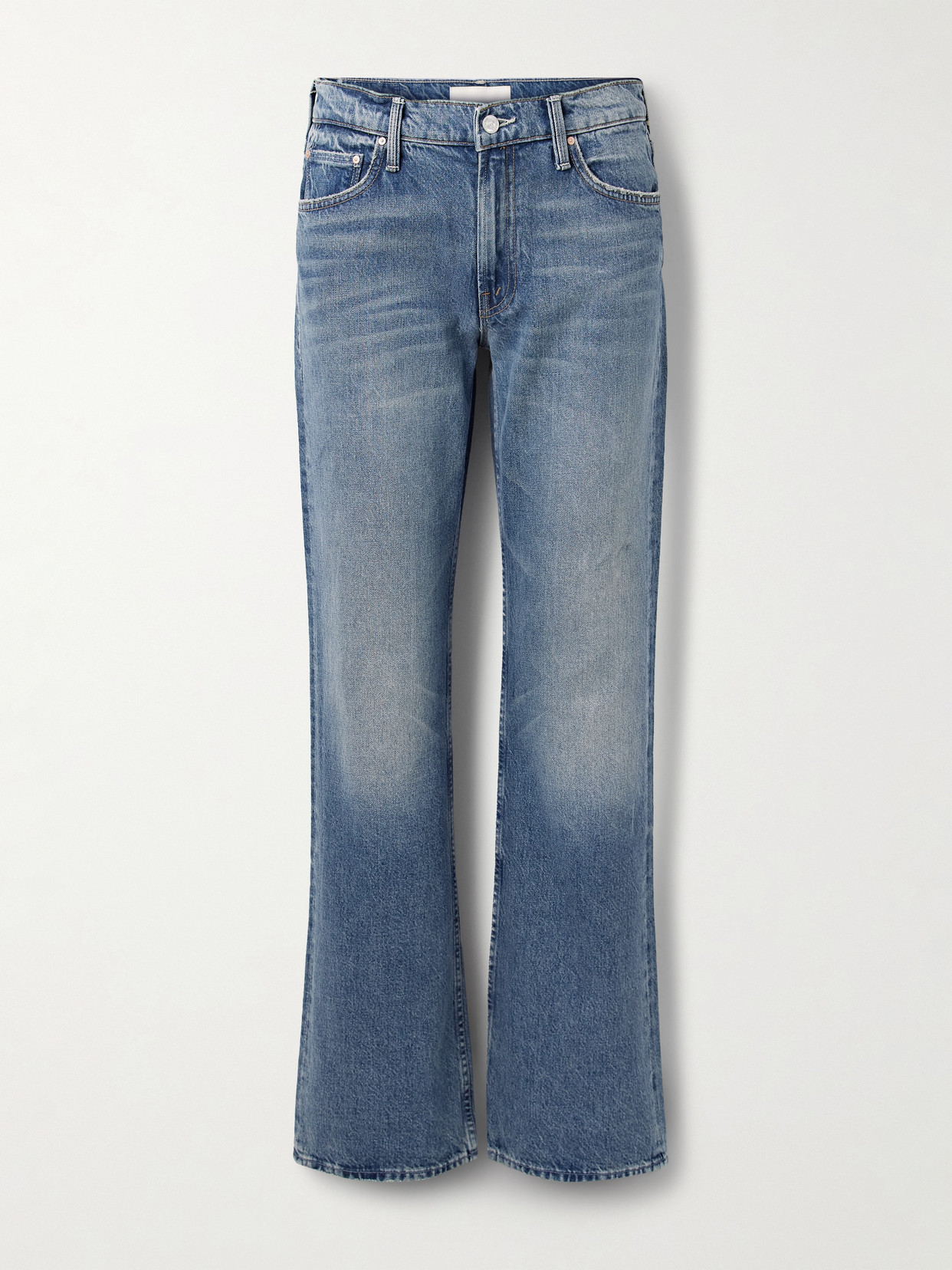 Mother The Reifler High-rise Straight-leg Jeans In Blue