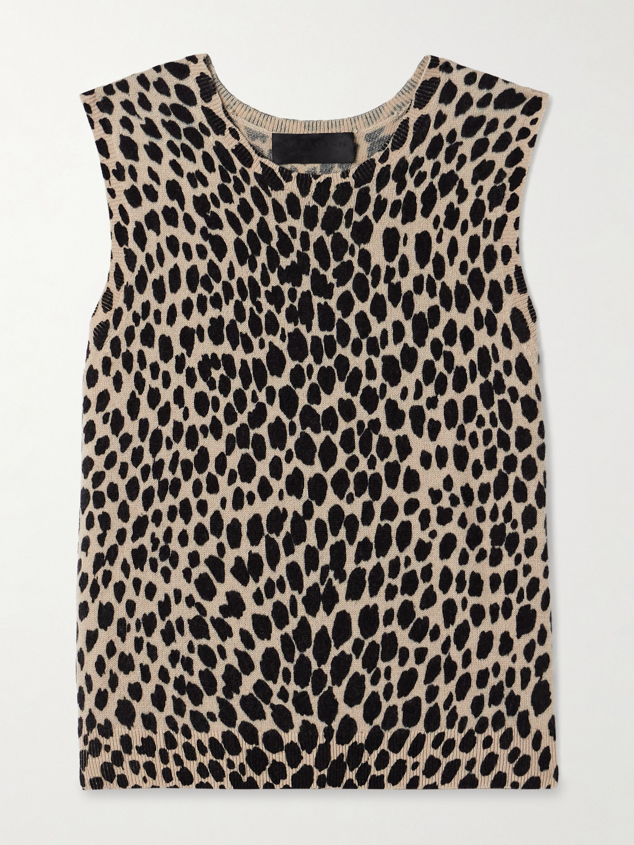 Nili Lotan Nessa Cheetah-print Cashmere Tank In Animal Print