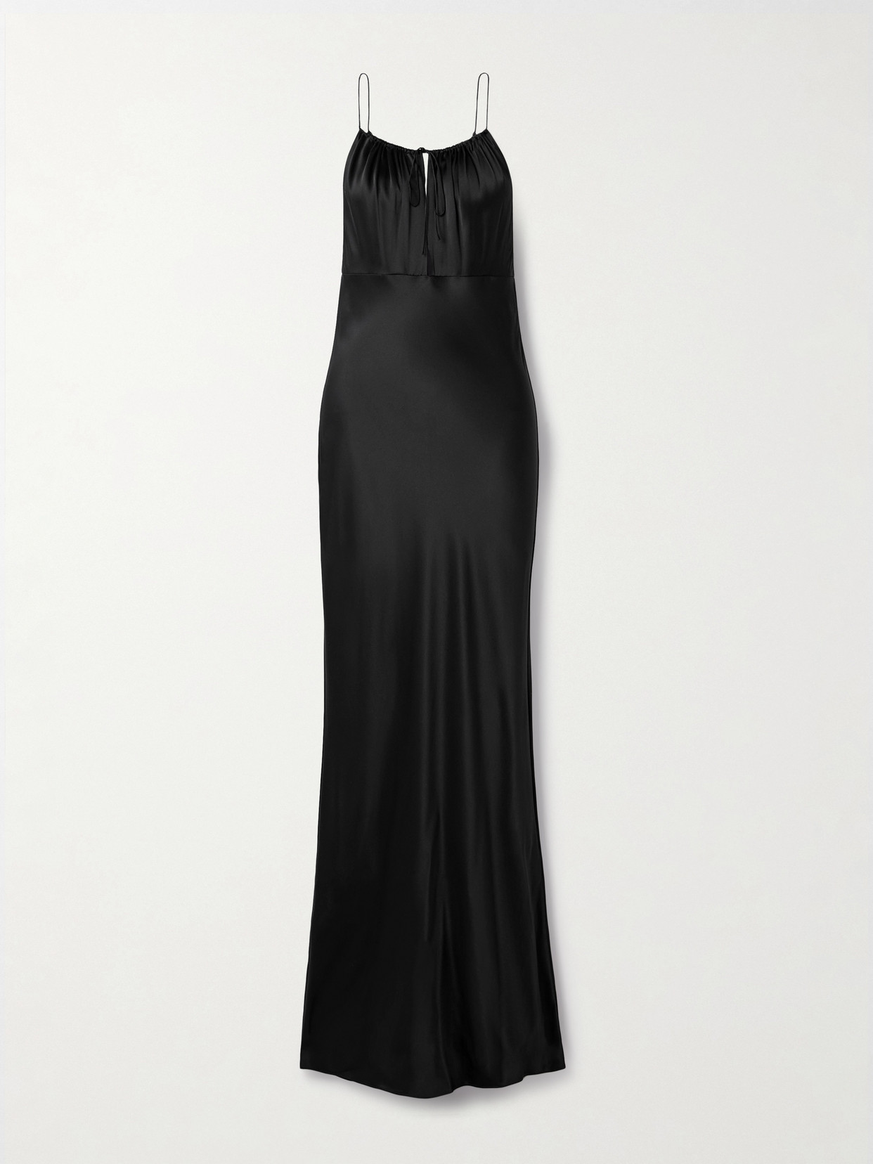 Nili Lotan Ardelle Silk-charmeuse Gown In Black