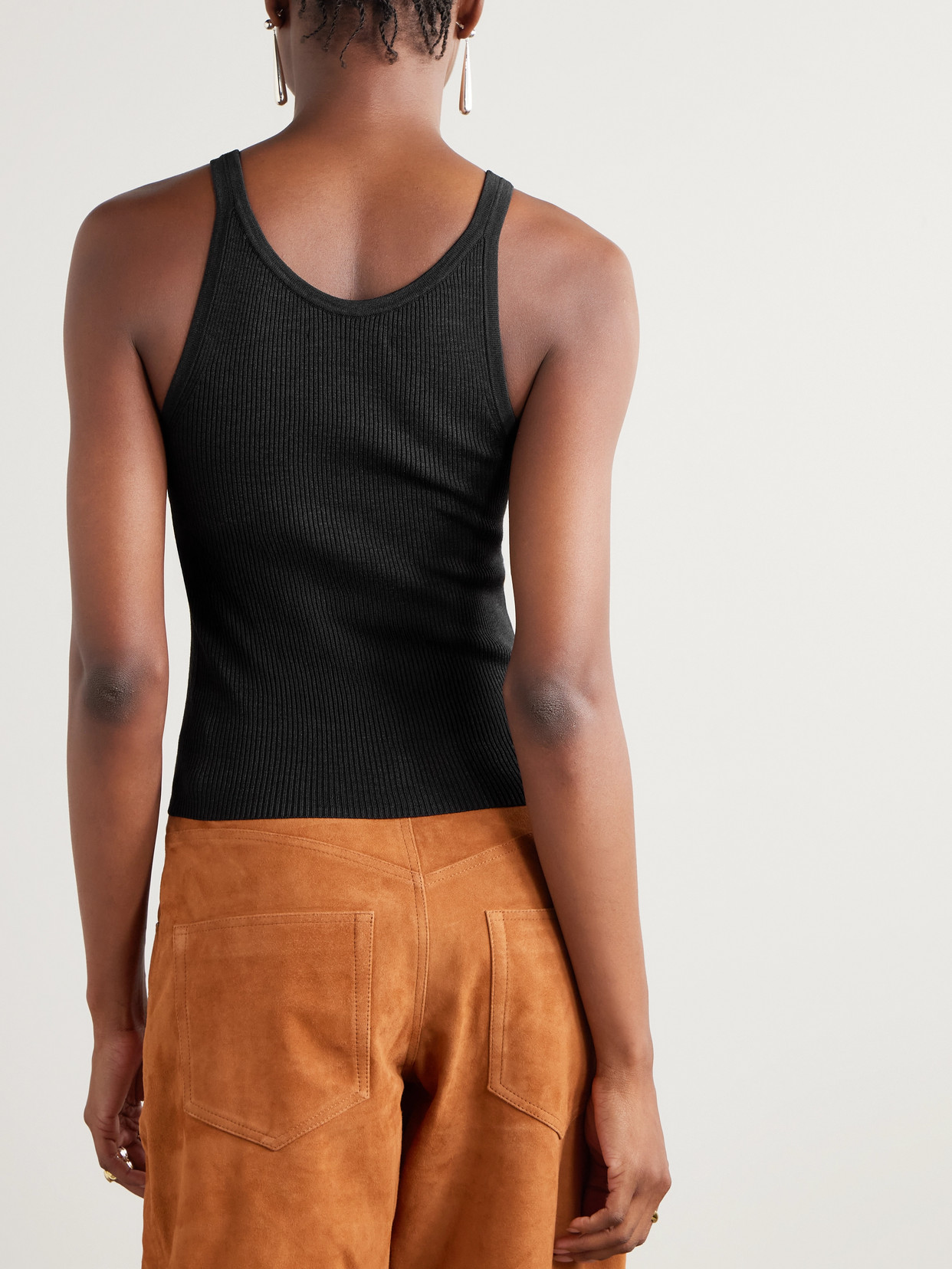 Selah Ribbed Silk-Jersey Tank