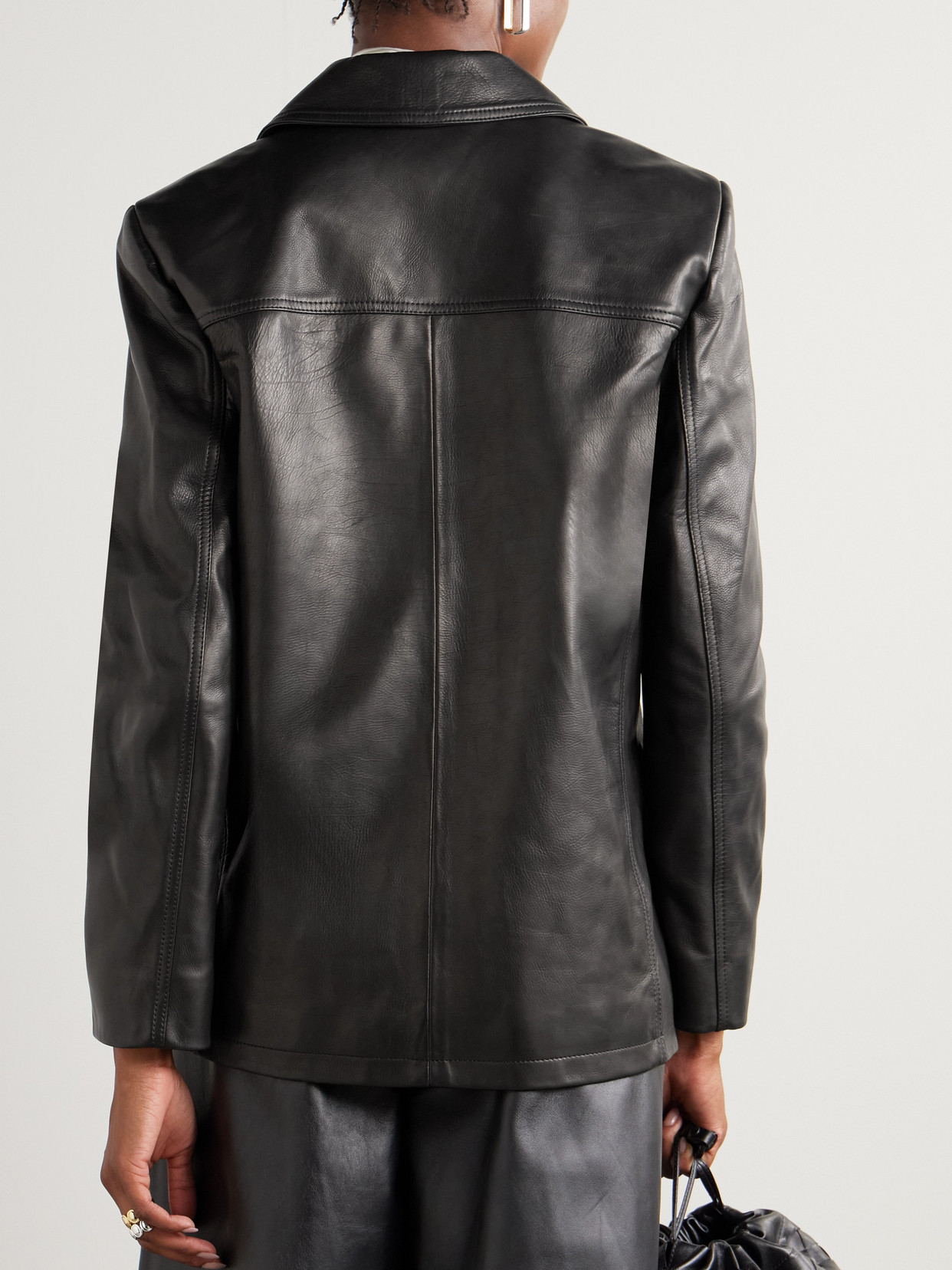 Nili Lotan Brett Leather Jacket In Black