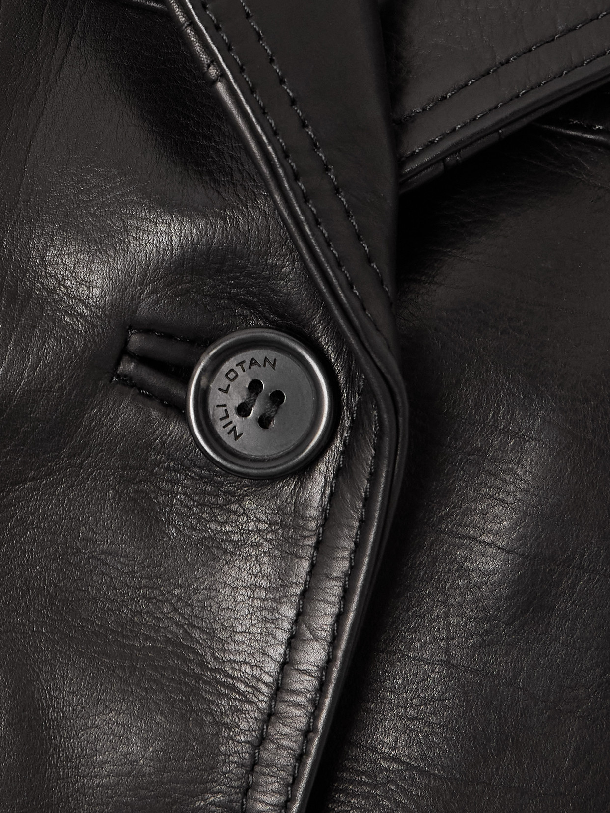 Nili Lotan Brett Leather Jacket In Black