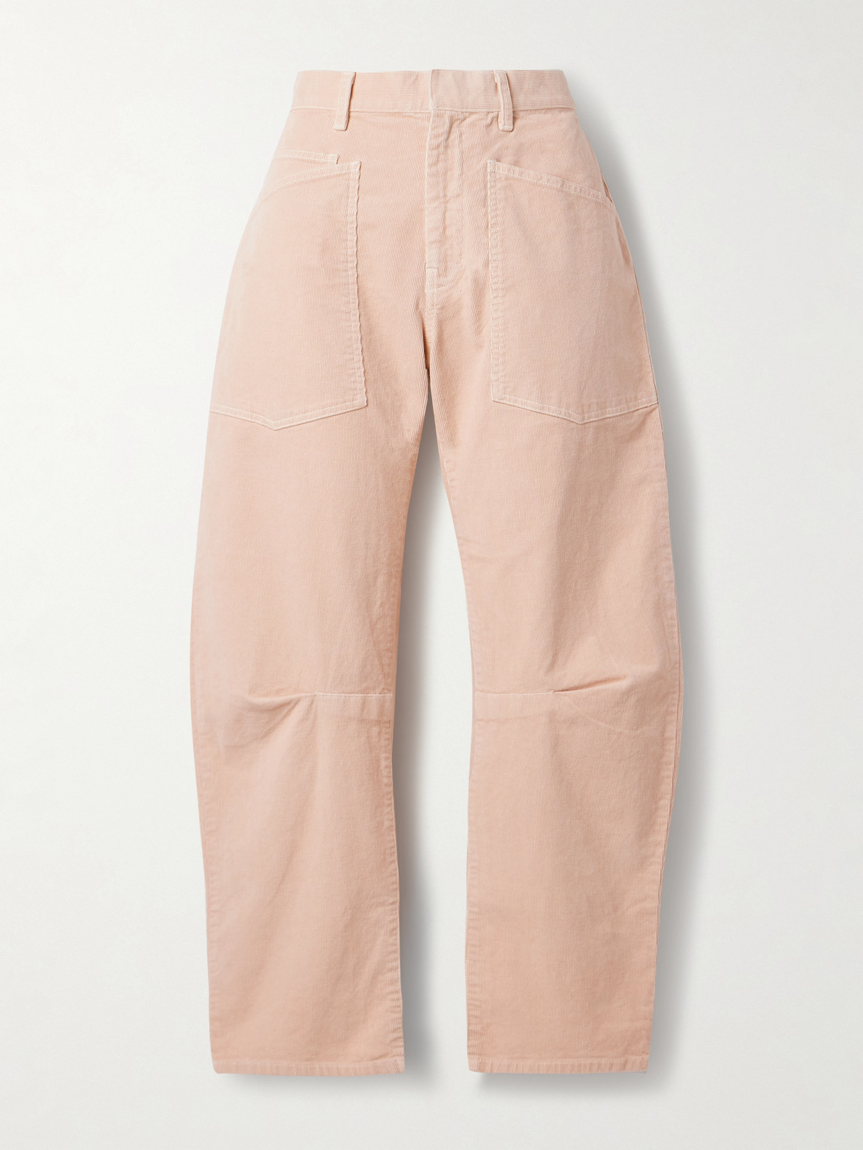 Nili Lotan Shon Cotton-blend Corduroy Tapered Pants In Neutral