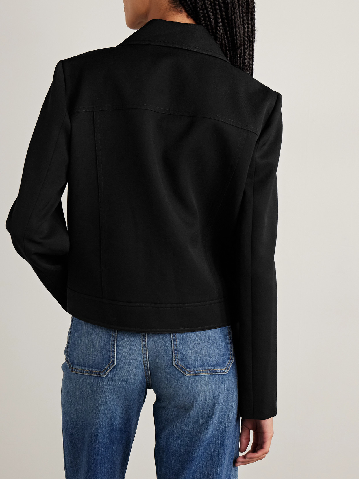Nili Lotan Georgy Wool-gabardine Jacket In Black