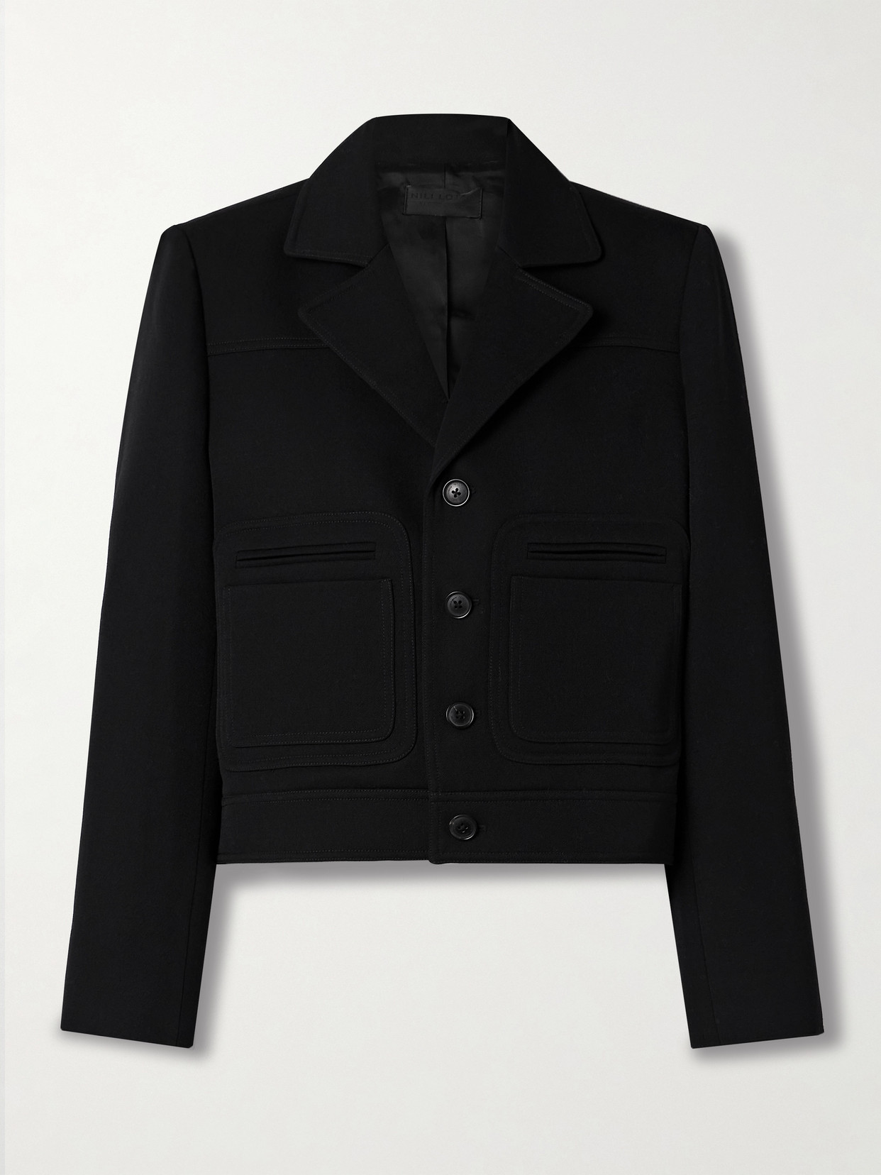 Nili Lotan Georgy Wool-gabardine Jacket In Black