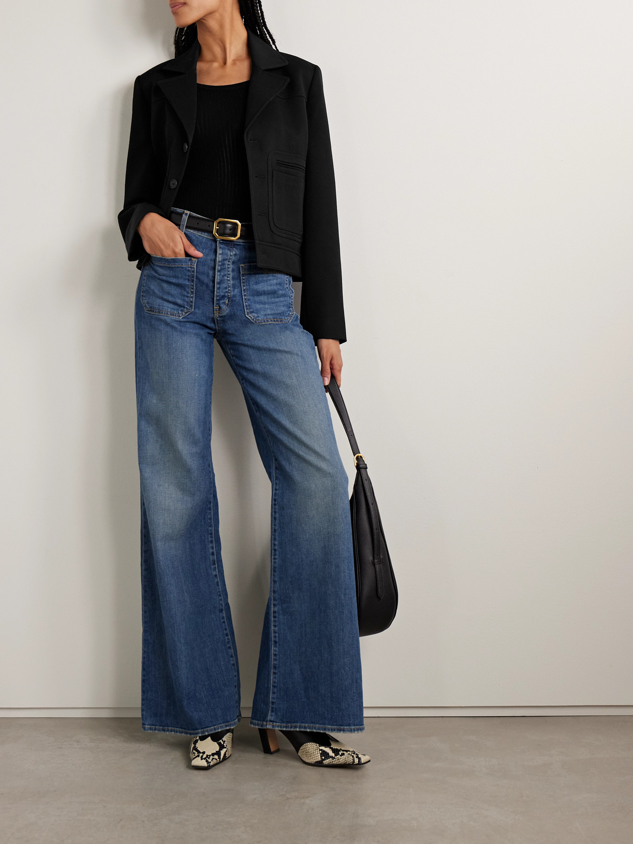 Nili Lotan Georgy Wool-gabardine Jacket In Black