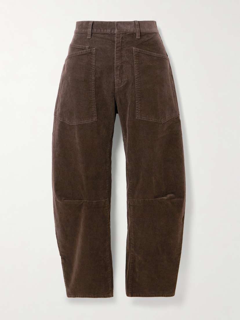 Nili Lotan Shon Cotton-blend Corduroy Tapered Pants