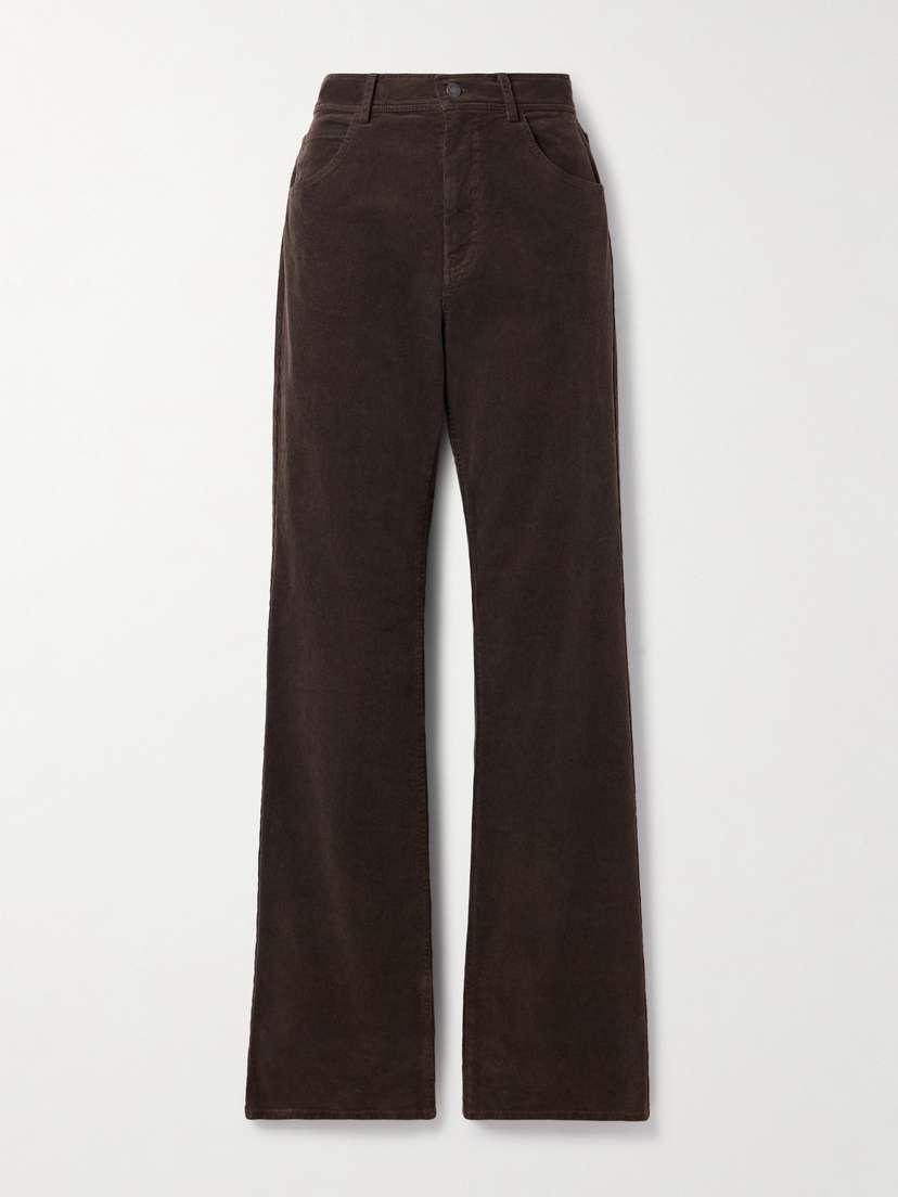 Nili Lotan Joan Cotton-corduroy Straight-leg Pants