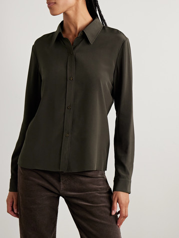 Nili Lotan Simone silk-crepe shirt