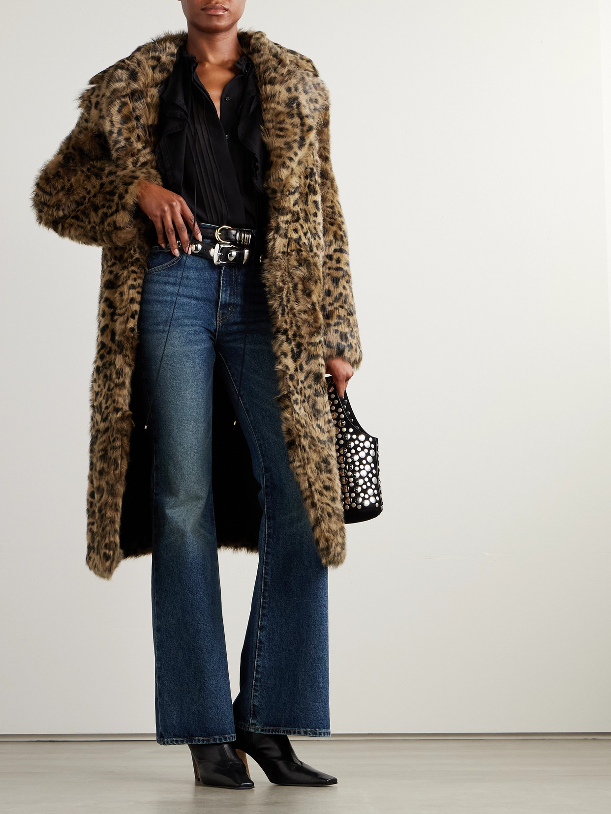 Nili Lotan Ingrid Leopard-print Shearling Coat In Animal Print