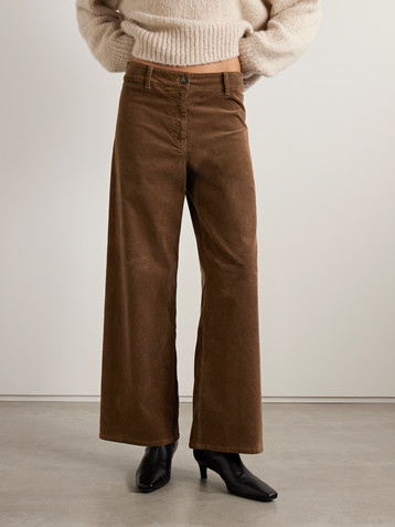 Nili Lotan Megan cotton-blend corduroy wide-leg pants