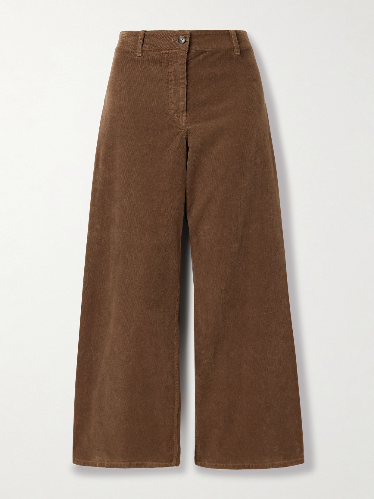 Nili Lotan Megan Cotton-blend Corduroy Wide-leg Pants In Brown