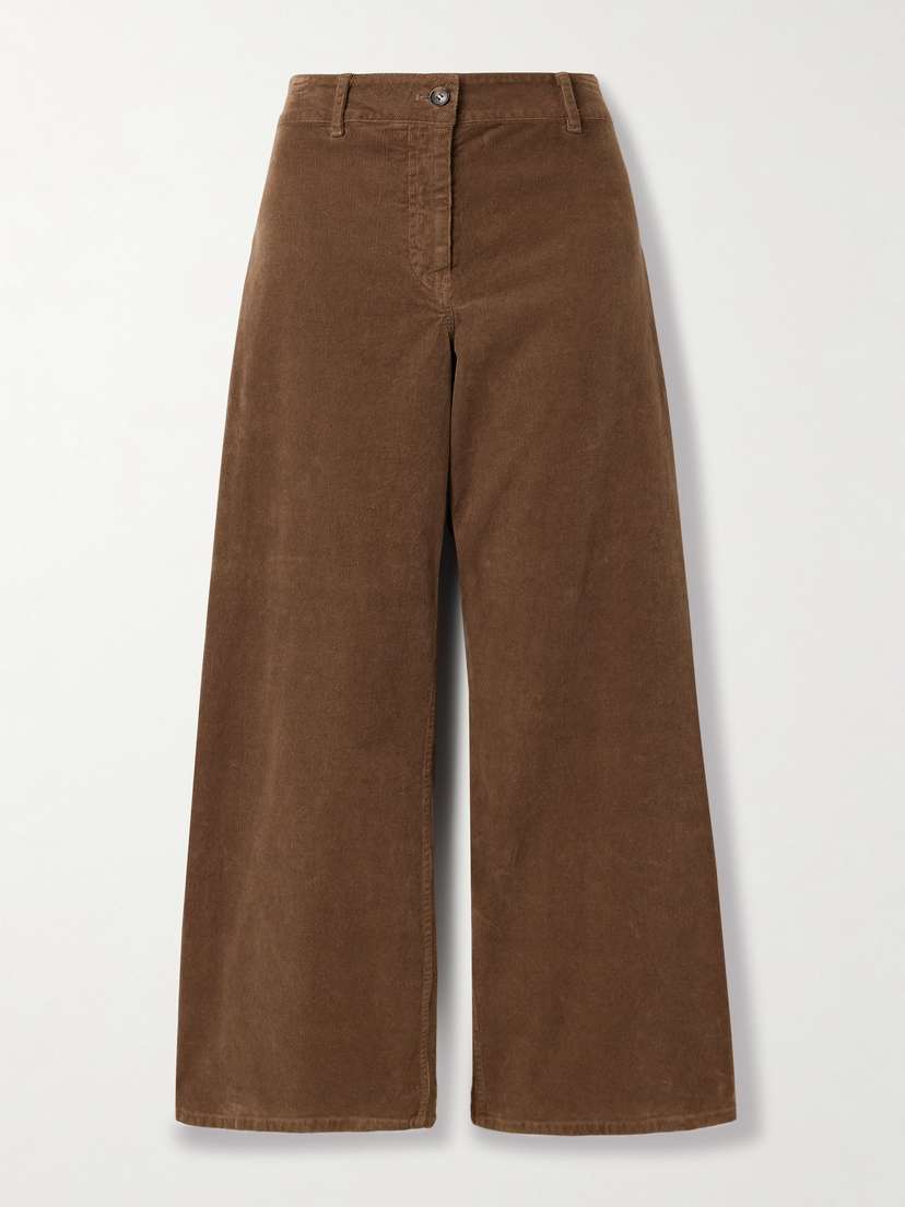 Nili Lotan Megan Cotton-blend Corduroy Wide-leg Pants