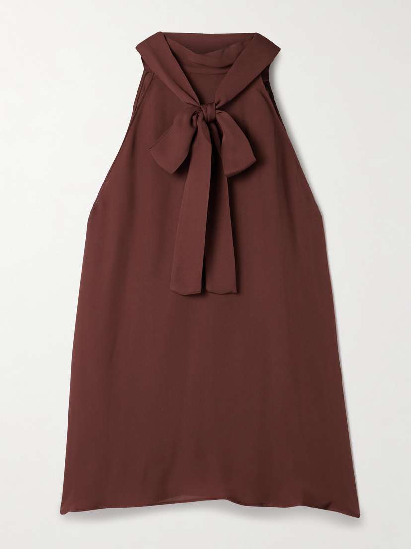 Nili Lotan Alla Silk-chiffon Halterneck Top