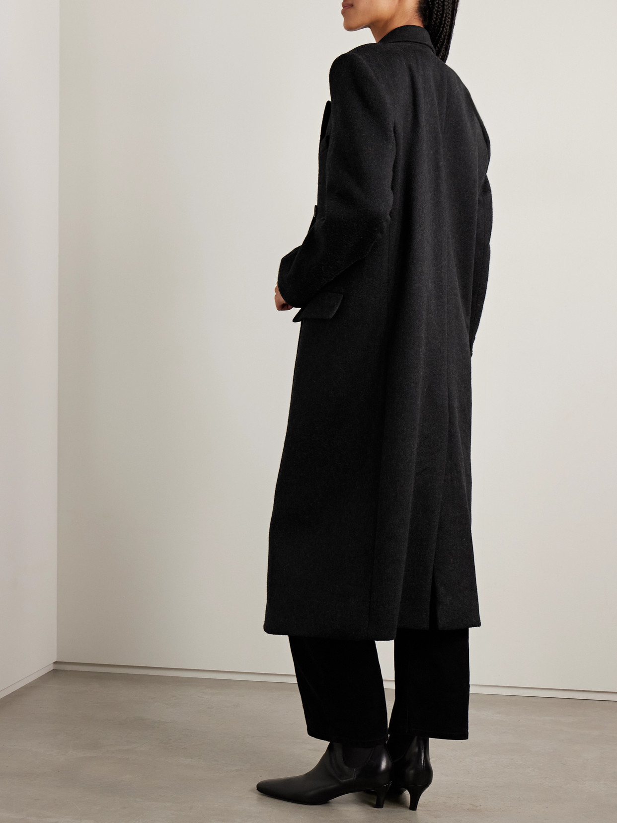 Nili Lotan Edmont Double-breasted Wool Coat In Black