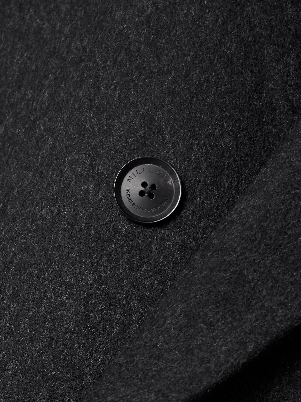 Nili Lotan Edmont Double-breasted Wool Coat In Black
