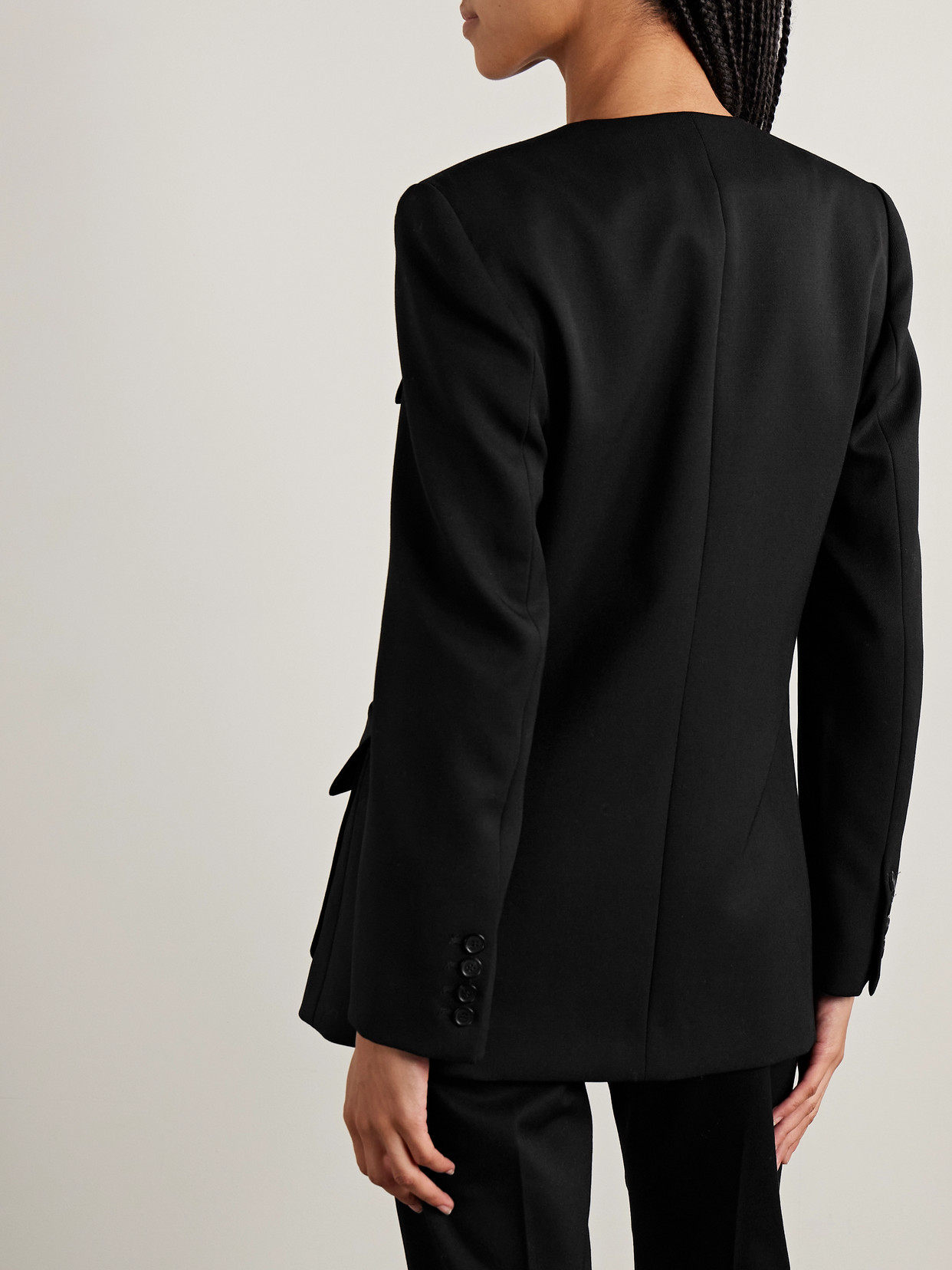 Nili Lotan Gabriella Wool-twill Jacket In Black