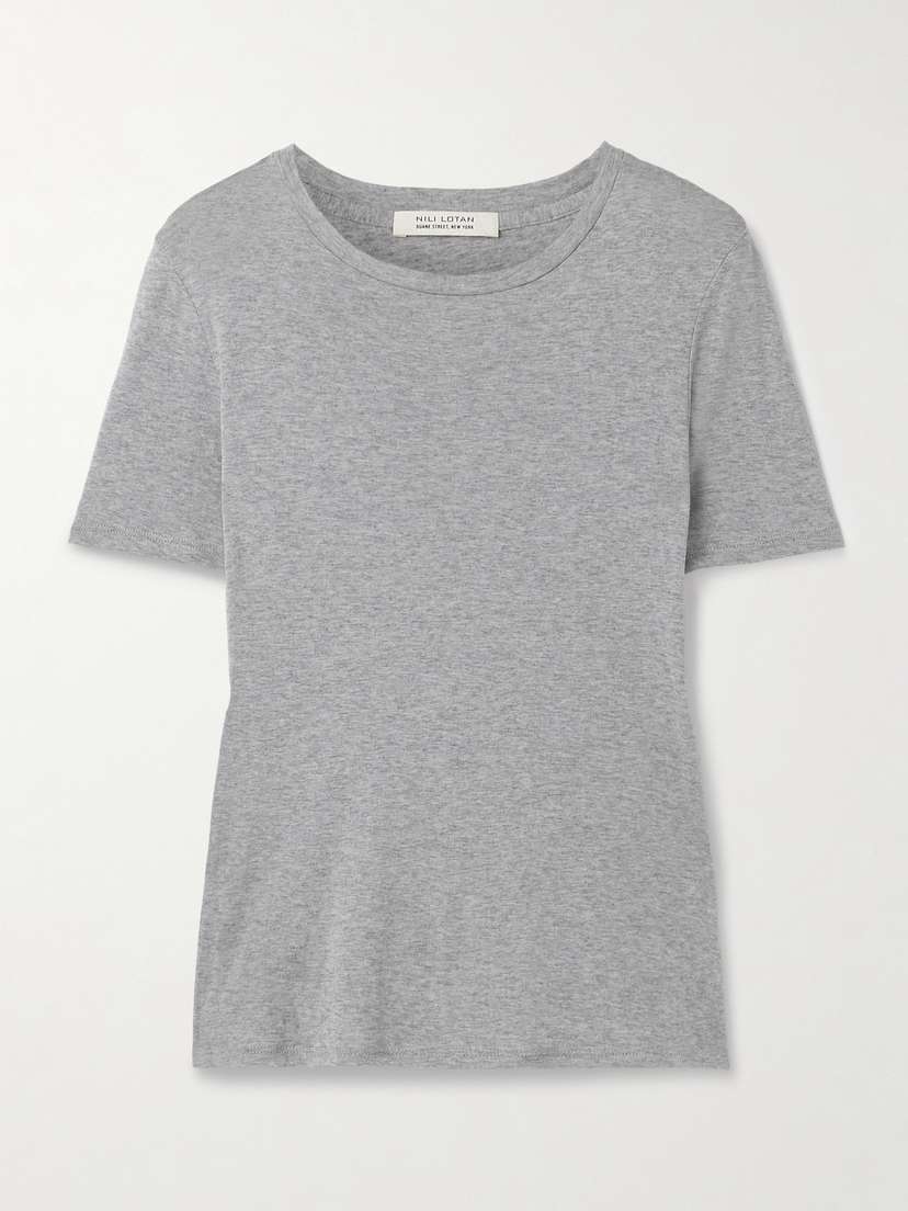 Nili Lotan Elin Cotton And Cashmere-blend T-shirt