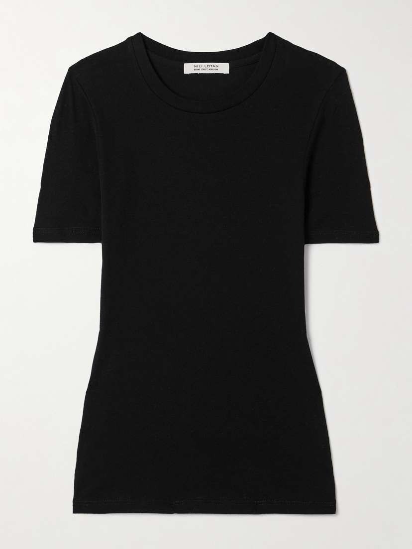 Nili Lotan Elin Cotton And Cashmere-blend T-shirt