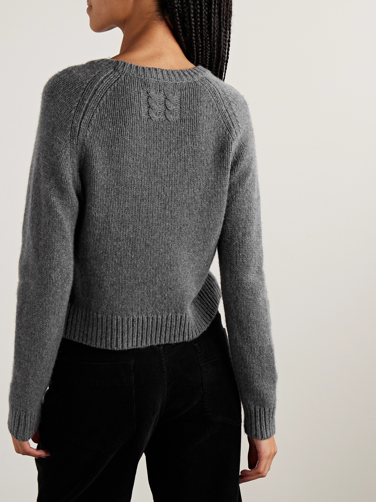 Nili Lotan Laurel Cashmere And Wool-blend Sweater In Gray