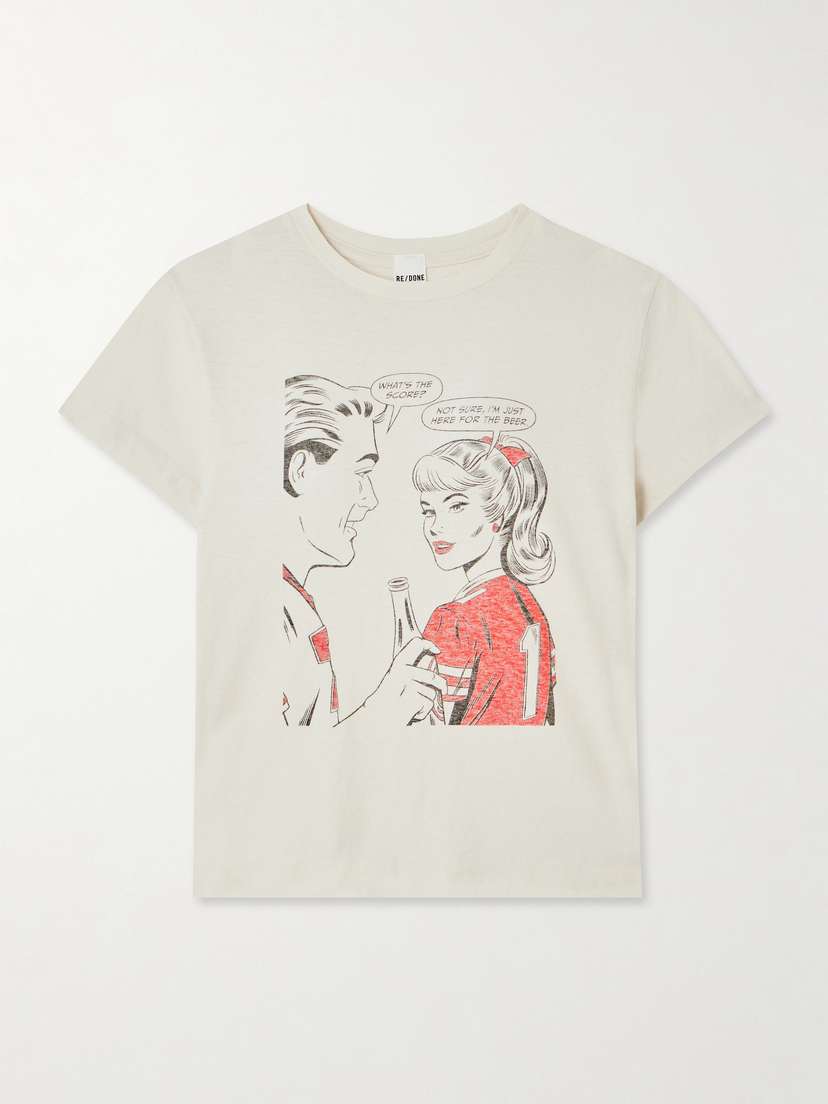 RE/DONE Classic Printed Cotton-jersey T-shirt