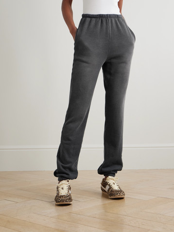 RE/DONE + Hanes 80s cotton-blend jersey track pants