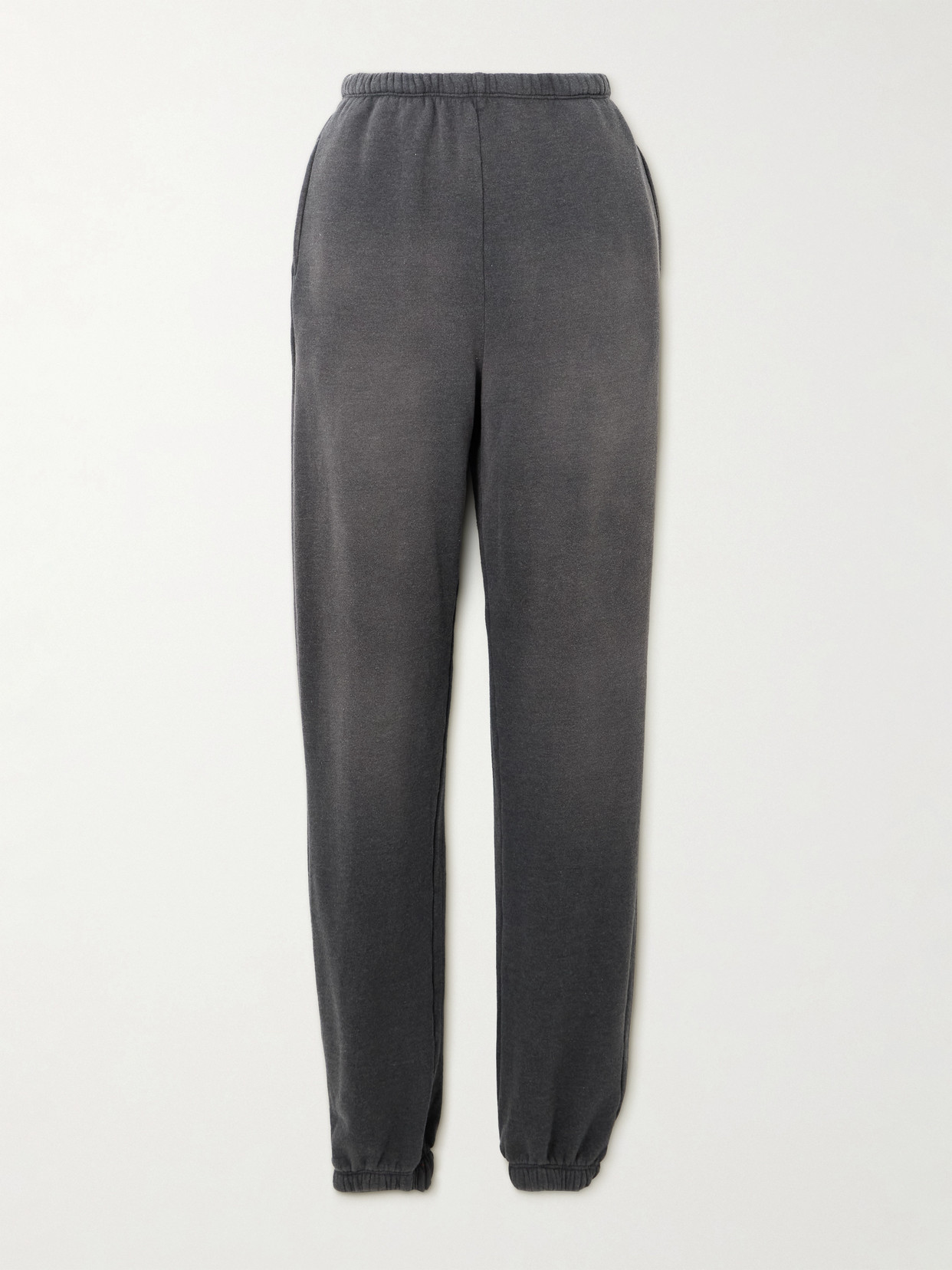 Re/done + Hanes 80s Cotton-blend Jersey Track Pants In Black