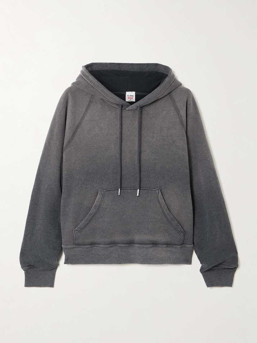 RE/DONE + Hanes Cotton-blend Jersey Hoodie
