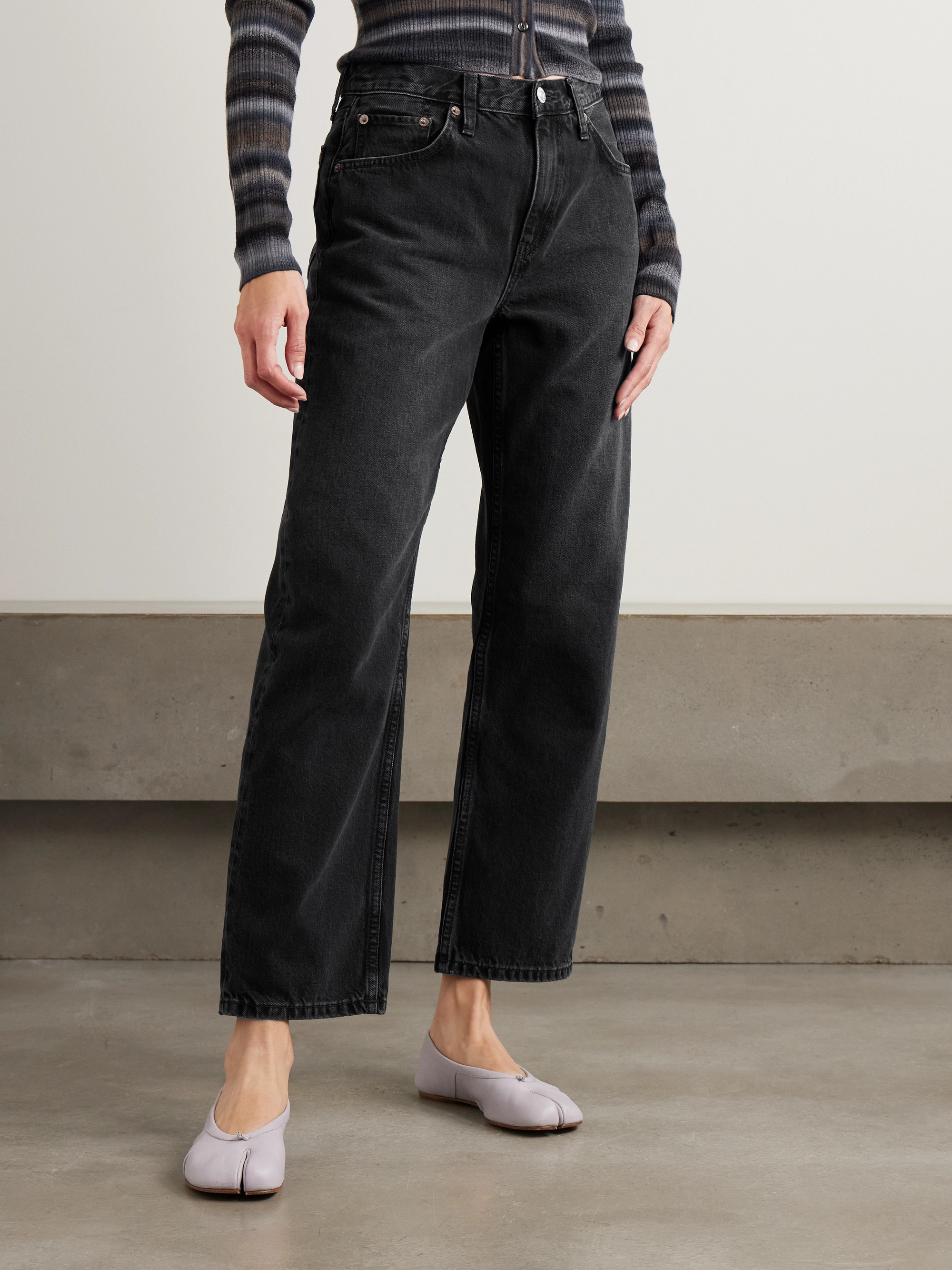 RE/DONE The Ollie cropped mid-rise straight-leg jeans