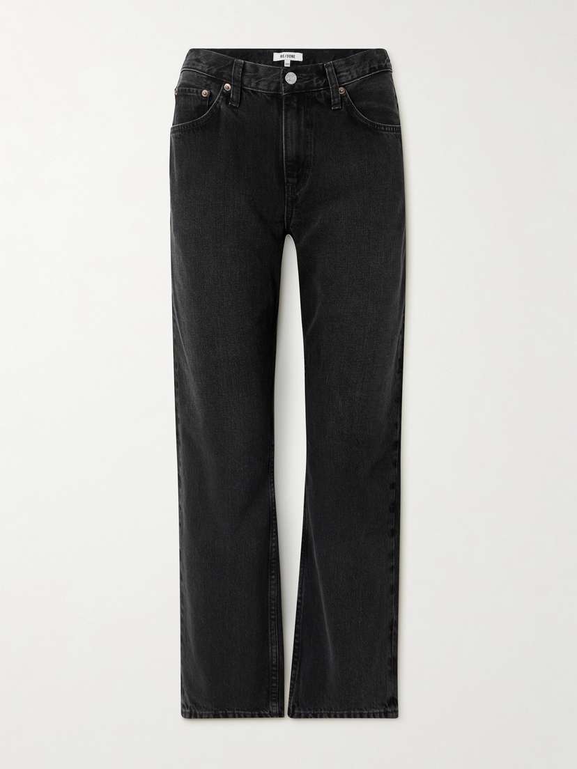 RE/DONE The Ollie Cropped Mid-rise Straight-leg Jeans