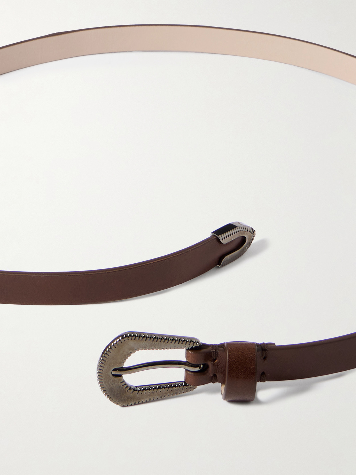 Brunello Cucinelli Leather Belt In Brown