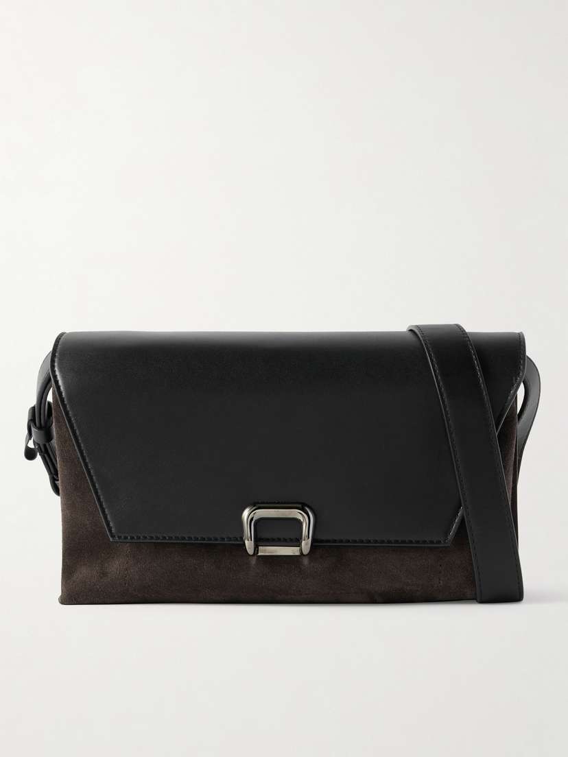 Brunello Cucinelli Two-tone Leather And Suede Shoulder Bag