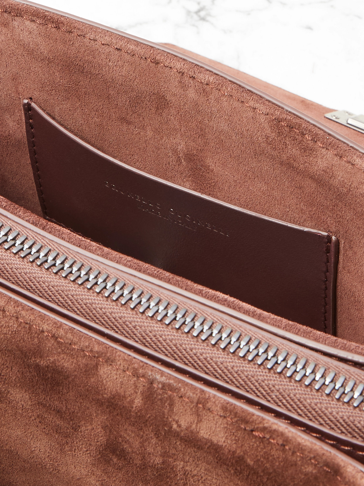 Brunello Cucinelli Smooth And Lizard-effect Leather Shoulder Bag