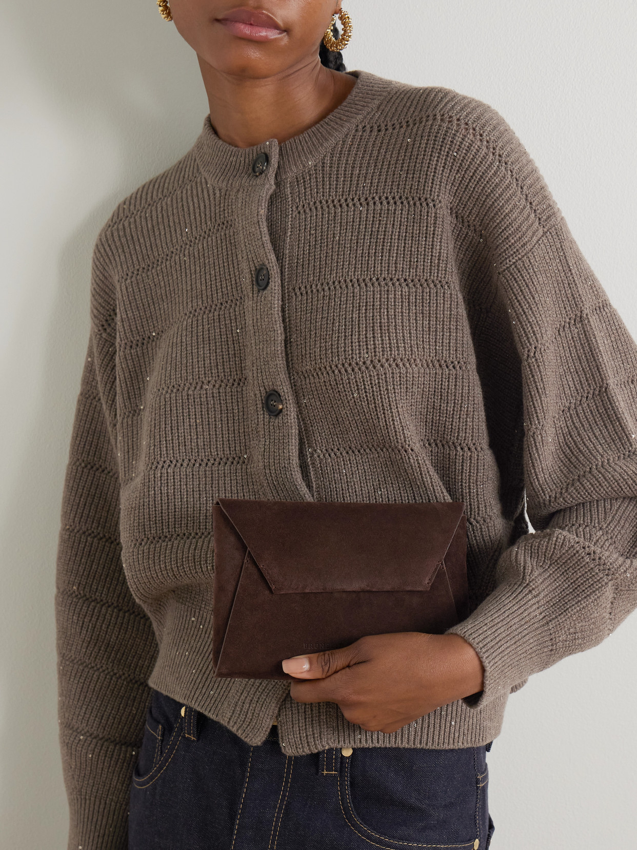 Brunello Cucinelli Mini Suede Shoulder Bag
