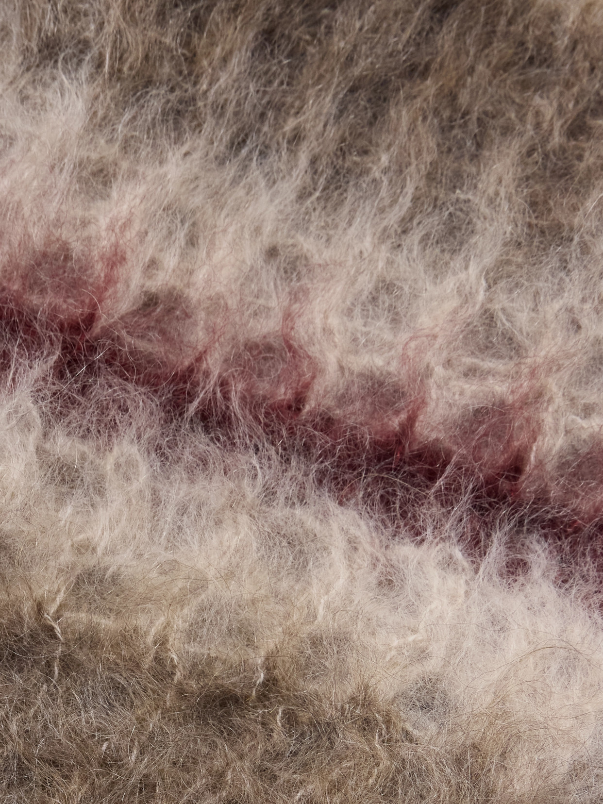 Brunello Cucinelli Fringed Striped Mohair-blend Scarf