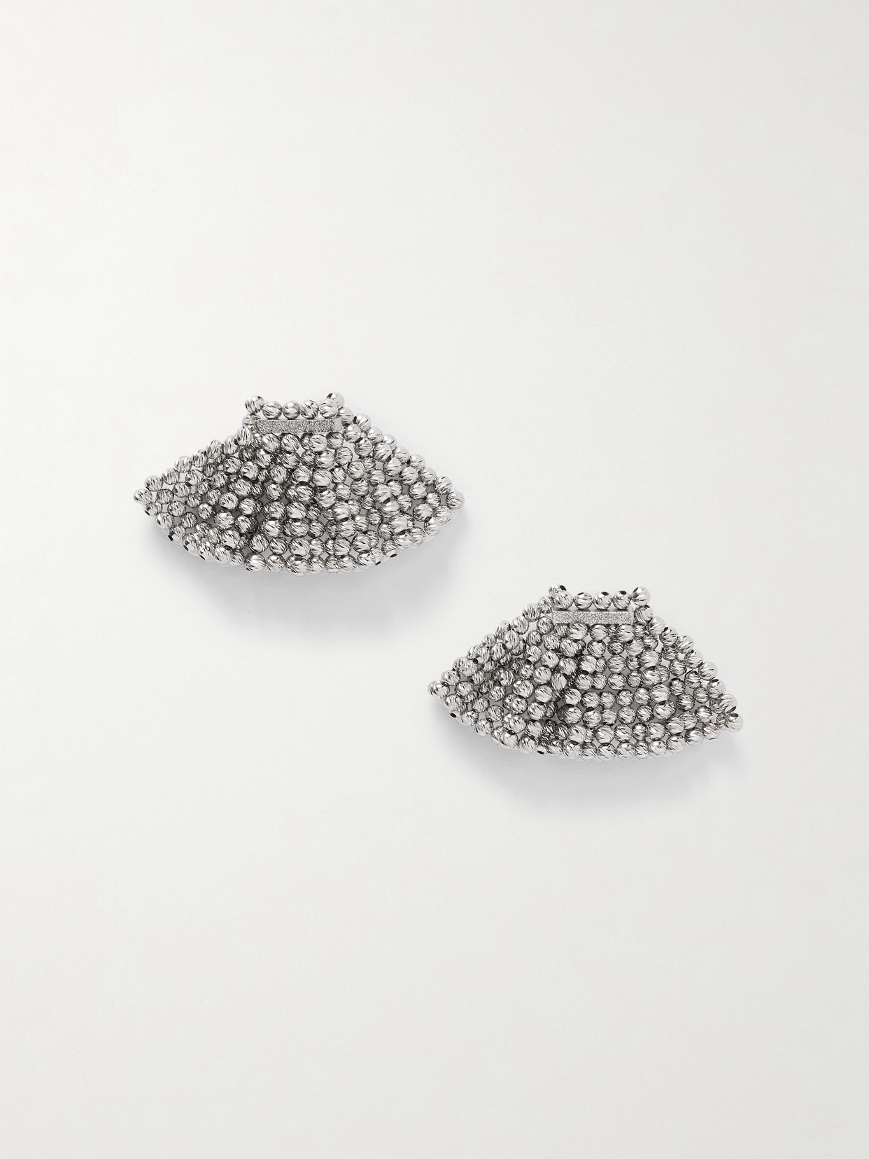 Brunello Cucinelli Silver Beaded Earrings