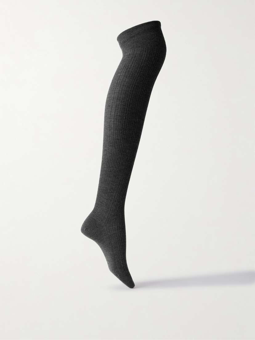 Brunello Cucinelli Ribbed Cashmere-blend Socks