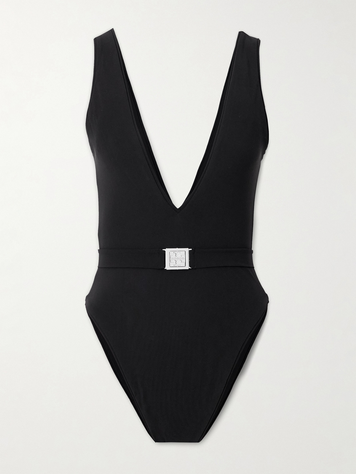 Tory Burch Belted Swimsuit In Black