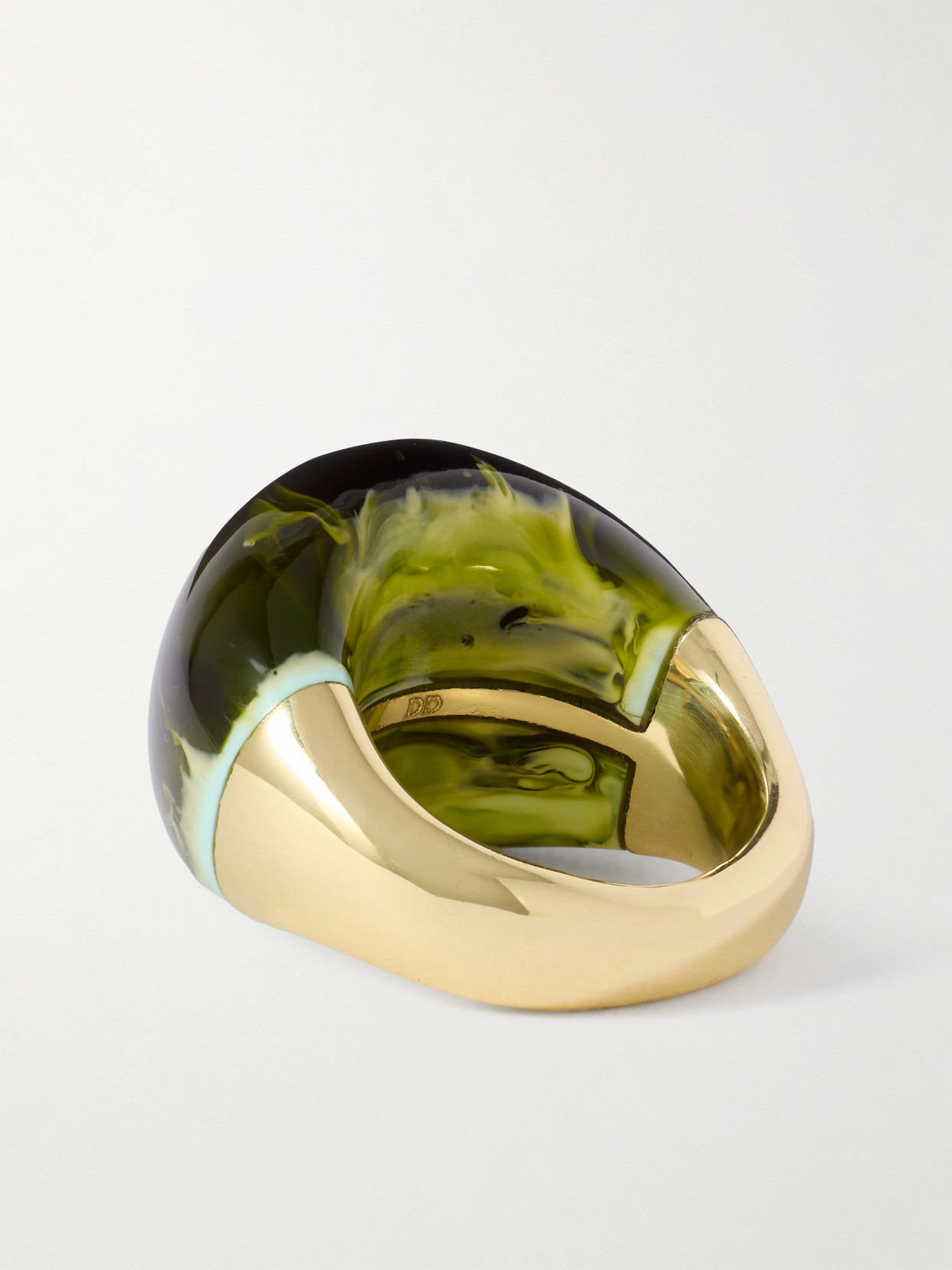 Dinosaur Designs Large Gold-tone And Resin Ring