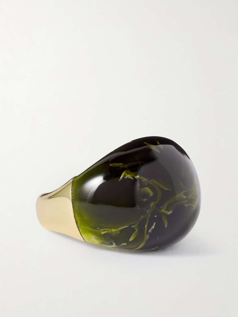 Dinosaur Designs Large Gold-tone And Resin Ring