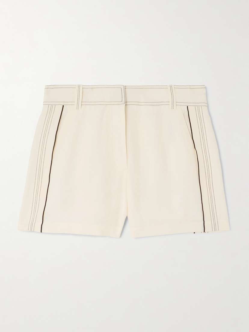 Tory Burch Piped Woven Shorts