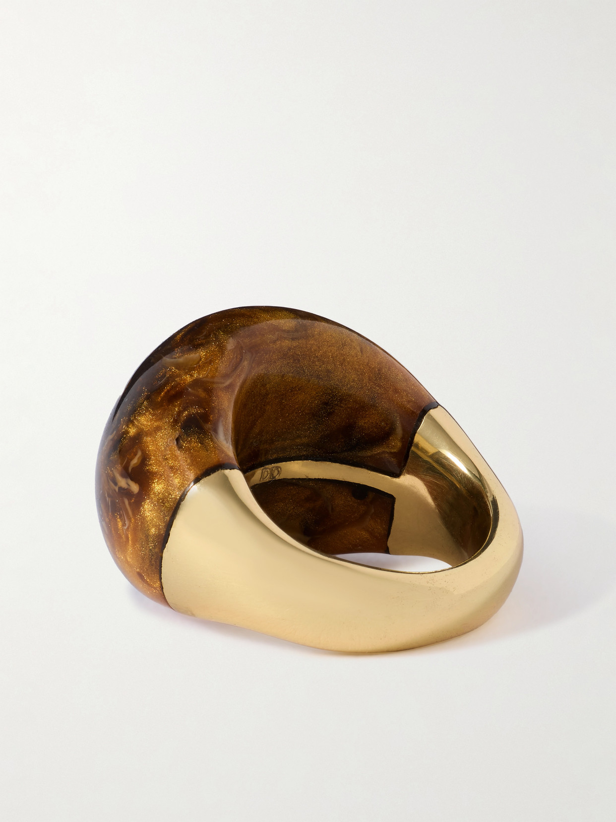 Dinosaur Designs Large Gold-tone Resin Ring