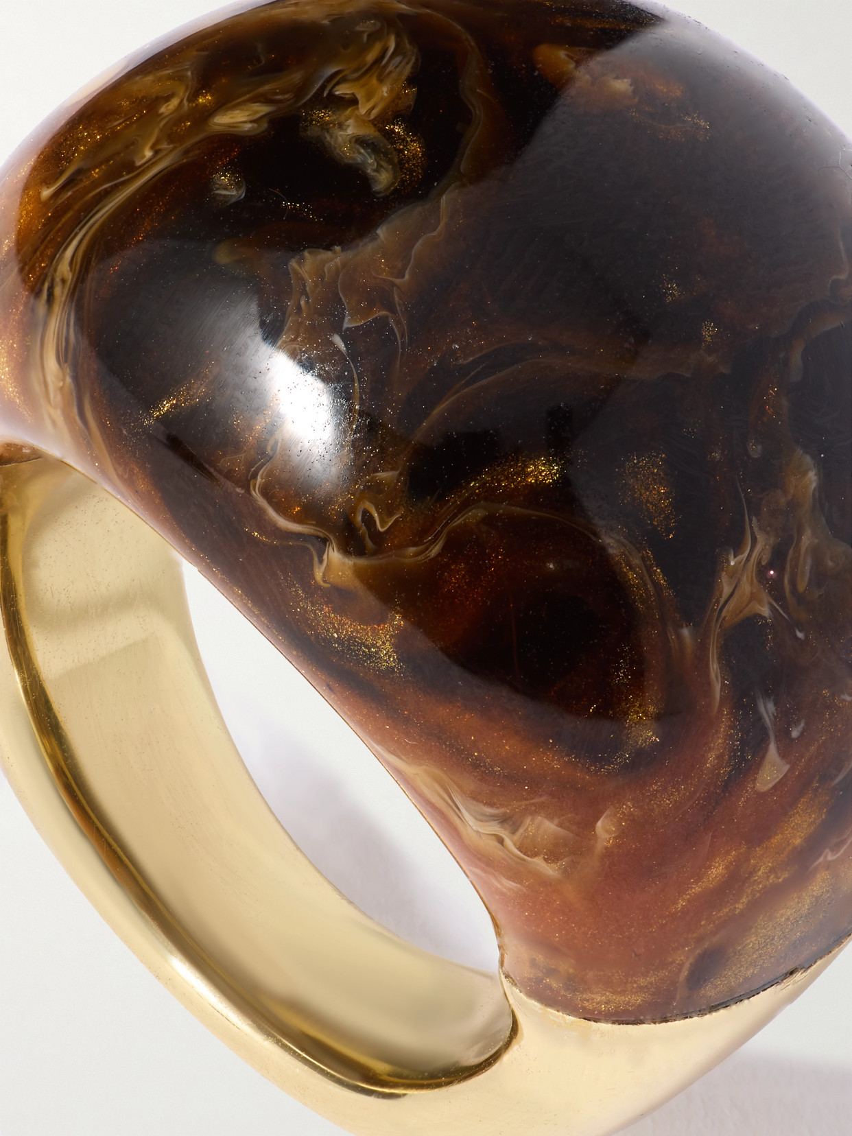 Dinosaur Designs Large Gold-tone Resin Ring