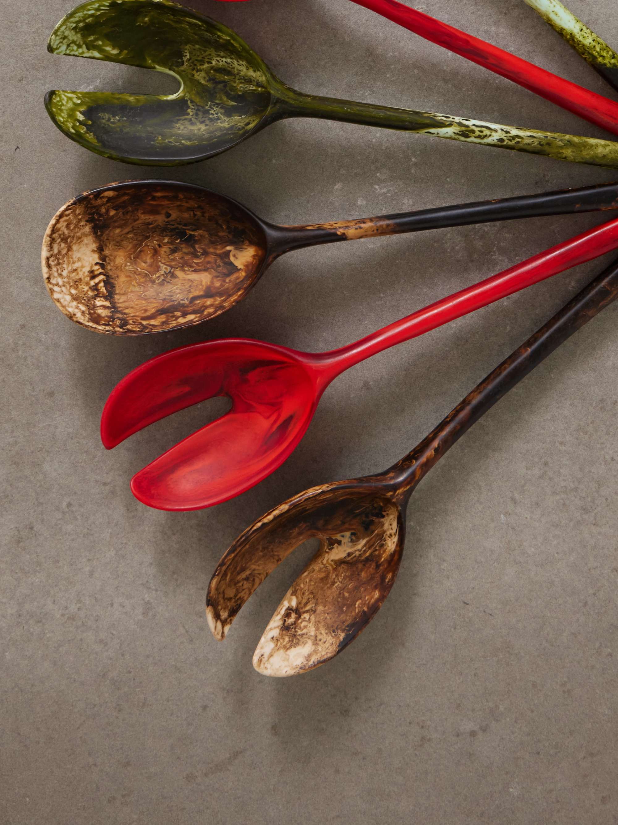 DINOSAUR DESIGNS Stone swirled resin servers