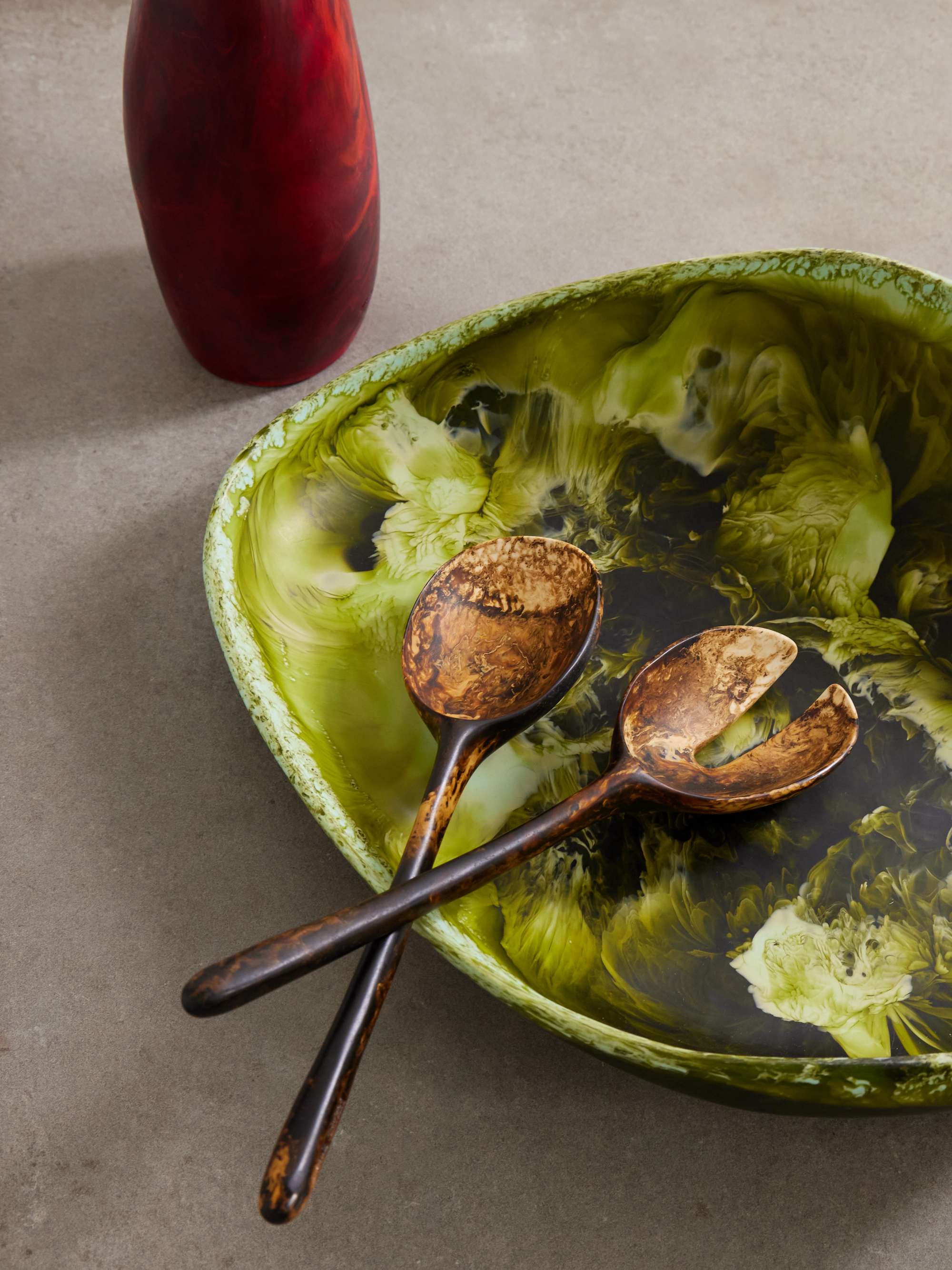 DINOSAUR DESIGNS Stone swirled resin servers