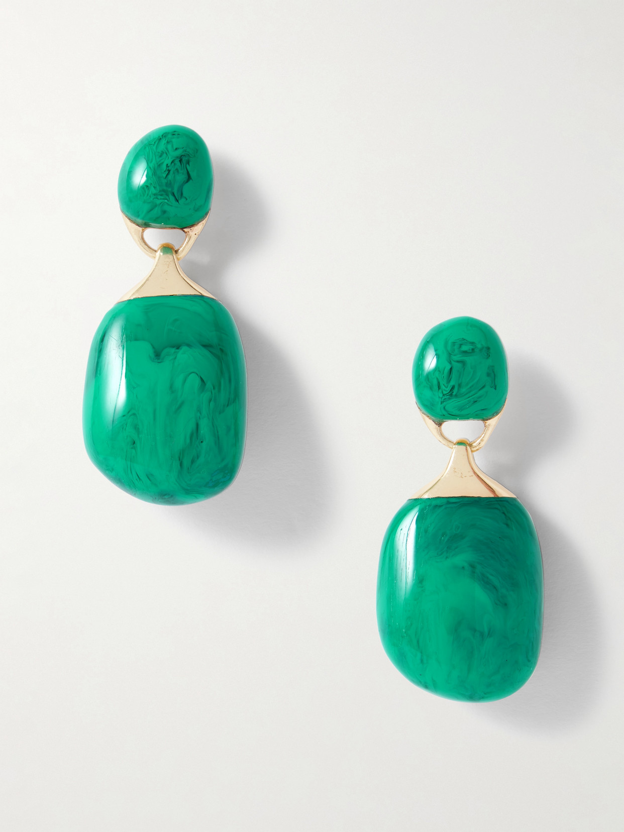 Dinosaur Designs River Rock Small Gold-plated And Resin Earrings