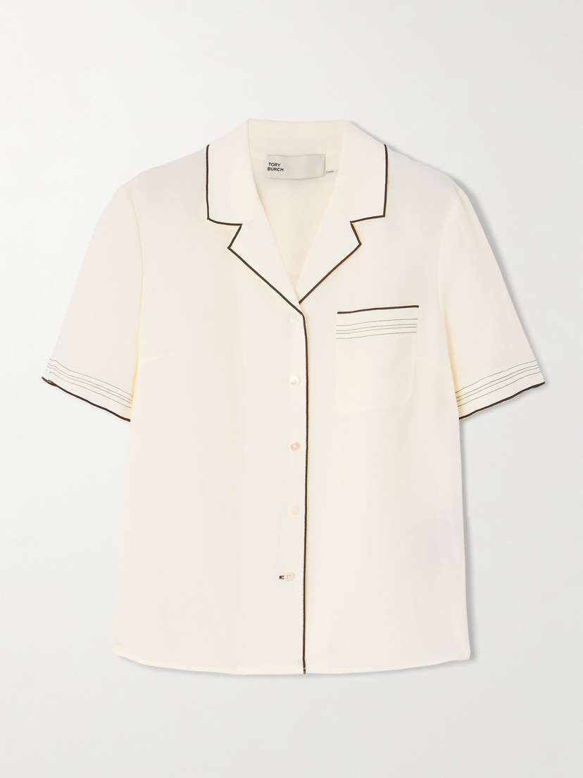 Tory Burch Piped Woven Shirt