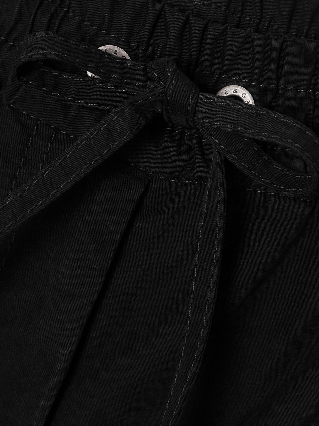 Dolce & Gabbana Tie-detailed Waxed-faille Cargo Pants In Black